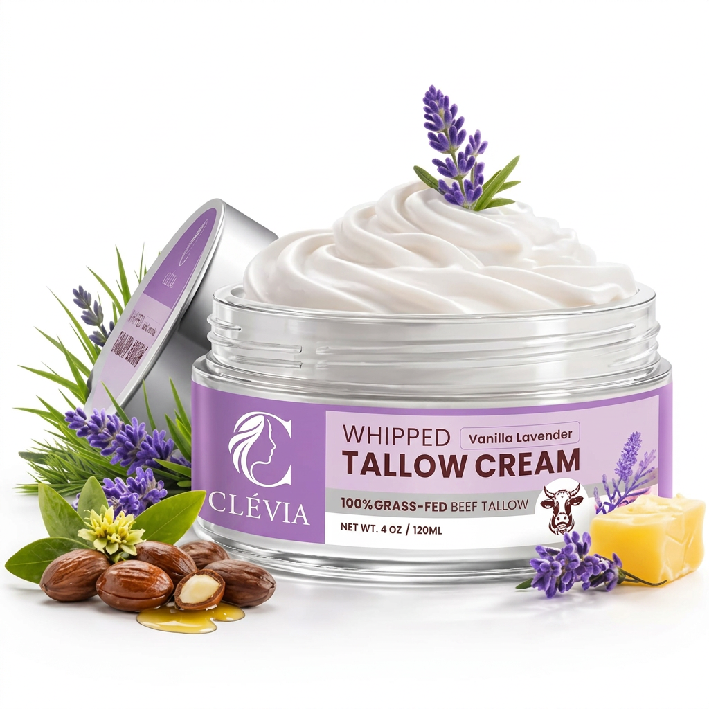CLÉVIA Whipped Tallow Cream, Vanilla Lavender