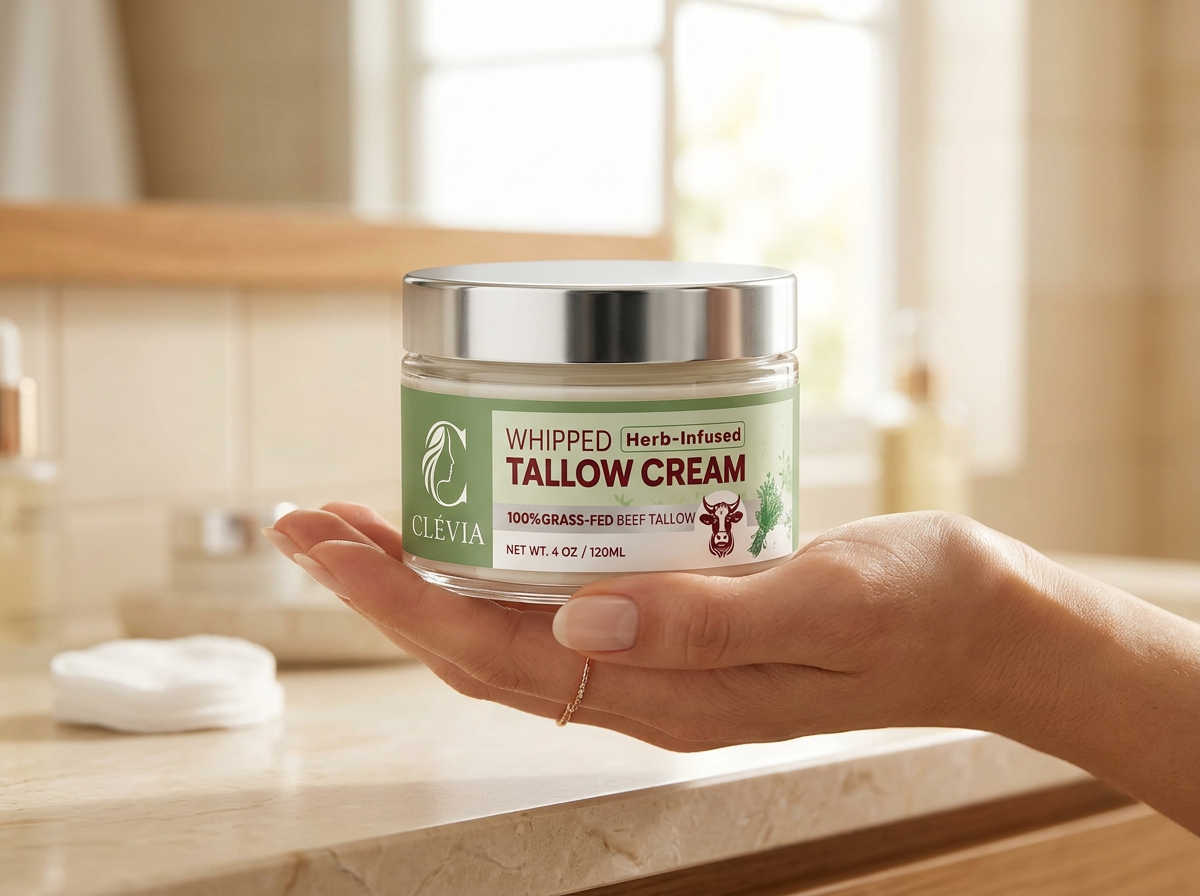 Natural ingredients in CLÉVIA Whipped Tallow Cream